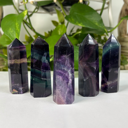 Polished Fluorite Crystal Self Standing Tower - RPO314