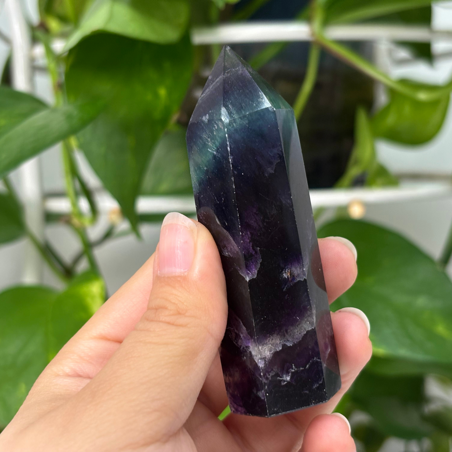 Polished Fluorite Crystal Self Standing Tower - RPO314