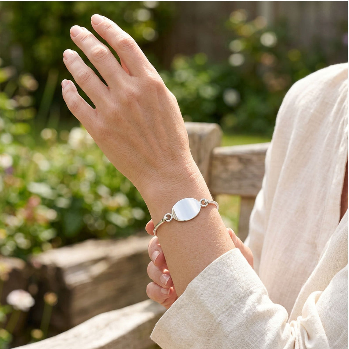 Engravable Sterling Silver Bangle Bracelet 3mm Personalized Minimalist Jewelry Gift for Women
