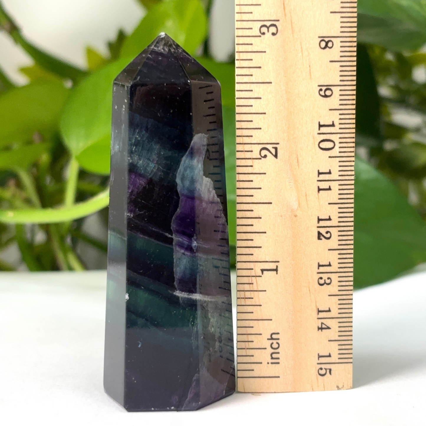 Polished Fluorite Crystal Self Standing Tower - RPO314