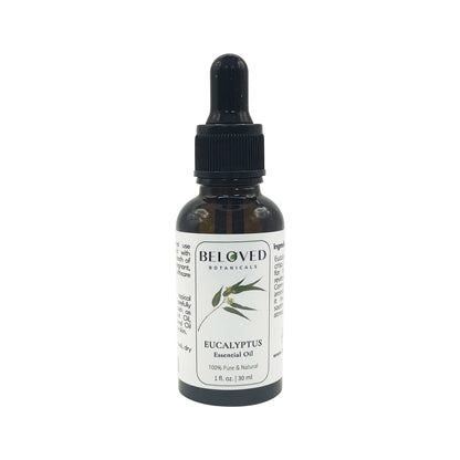 Beloved Botanicals Eucalyptus Essential Oil 30ml (1 Fl Oz) 100% Pure & Natural Aromatherapy Oil for Diffuser, Massage, Humidifier, Spa & DIY Blends  Eucalyptus globulus