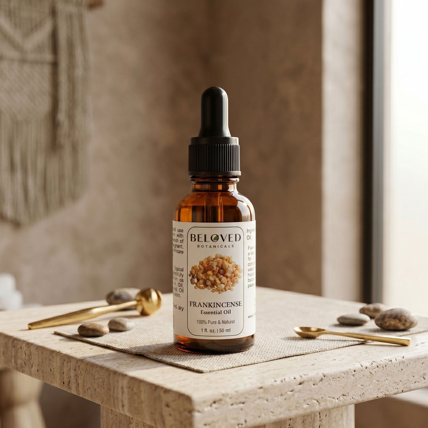 Beloved Botanicals Frankincense Essential Oil 30ml (1 Fl Oz) 100% Pure & Natural Boswellia Serrata Oil for Aromatherapy, Diffuser, Massage, Relaxation, Skin Care & Home Fragrance