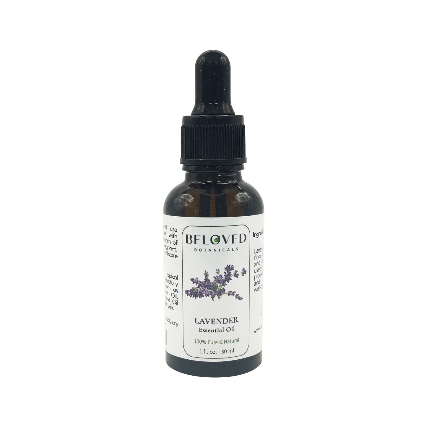 Beloved Botanicals Lavender Essential Oil 30ml (1 Fl Oz) 100% Pure & Natural Aromatherapy Oil for Diffuser, Massage, Relaxation, Home Fragrance & Skincare Use