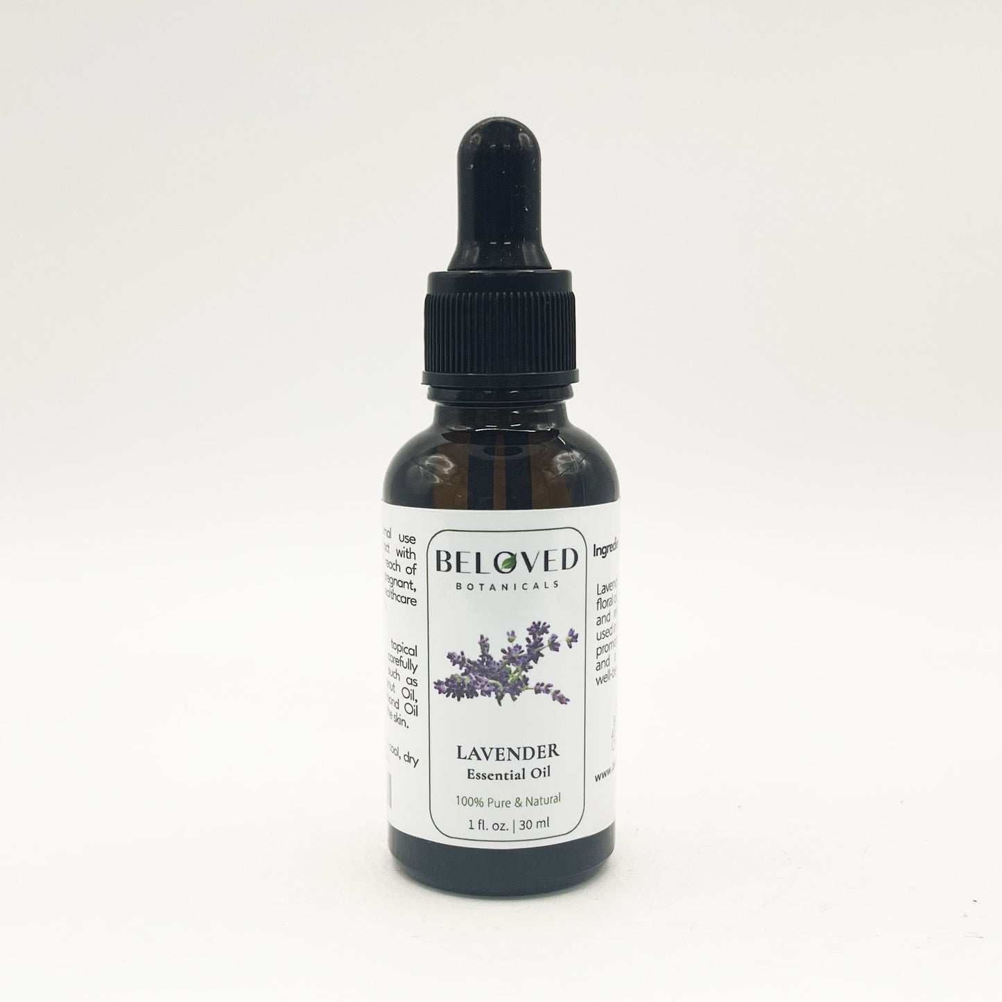 Beloved Botanicals Lavender Essential Oil 30ml (1 Fl Oz) 100% Pure & Natural Aromatherapy Oil for Diffuser, Massage, Relaxation, Home Fragrance & Skincare Use