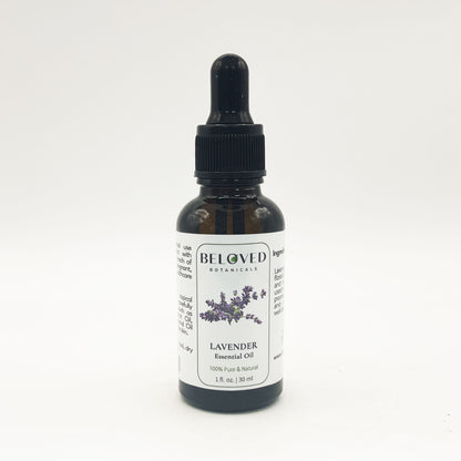 Beloved Botanicals Lavender Essential Oil 30ml (1 Fl Oz) 100% Pure & Natural Aromatherapy Oil for Diffuser, Massage, Relaxation, Home Fragrance & Skincare Use