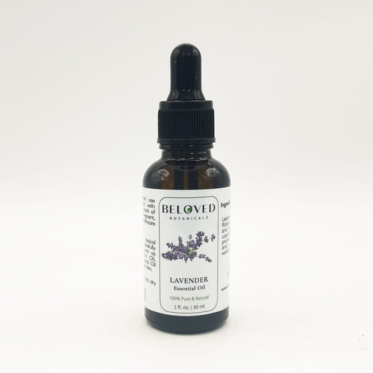 Beloved Botanicals Lavender Essential Oil 30ml (1 Fl Oz) 100% Pure & Natural Aromatherapy Oil for Diffuser, Massage, Relaxation, Home Fragrance & Skincare Use