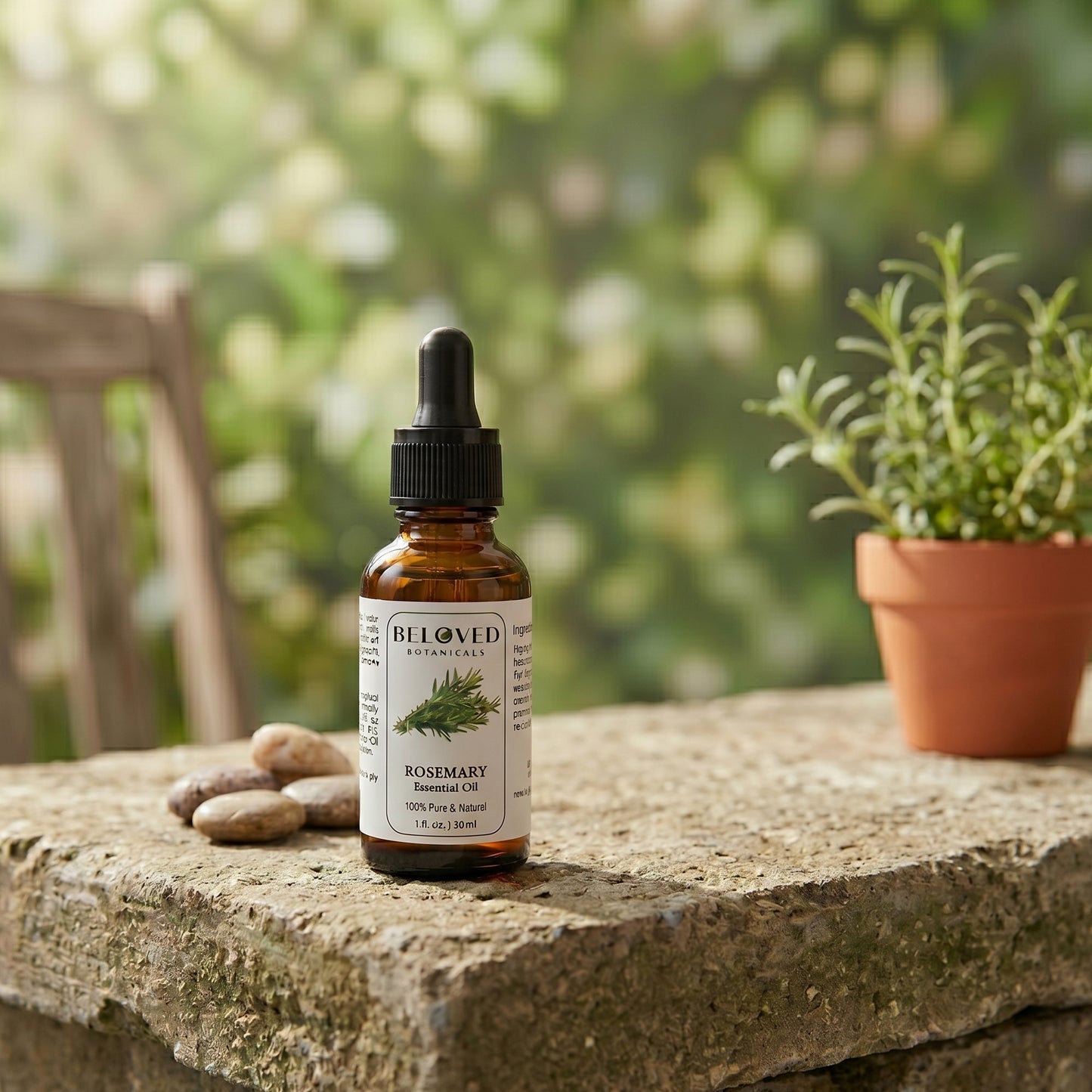 Beloved Botanicals Rosemary Essential Oil 30ml (1 Fl Oz) 100% Pure & Natural Rosmarinus Officinalis Oil for Aromatherapy, Diffuser, Massage, Home Fragrance & DIY Blends