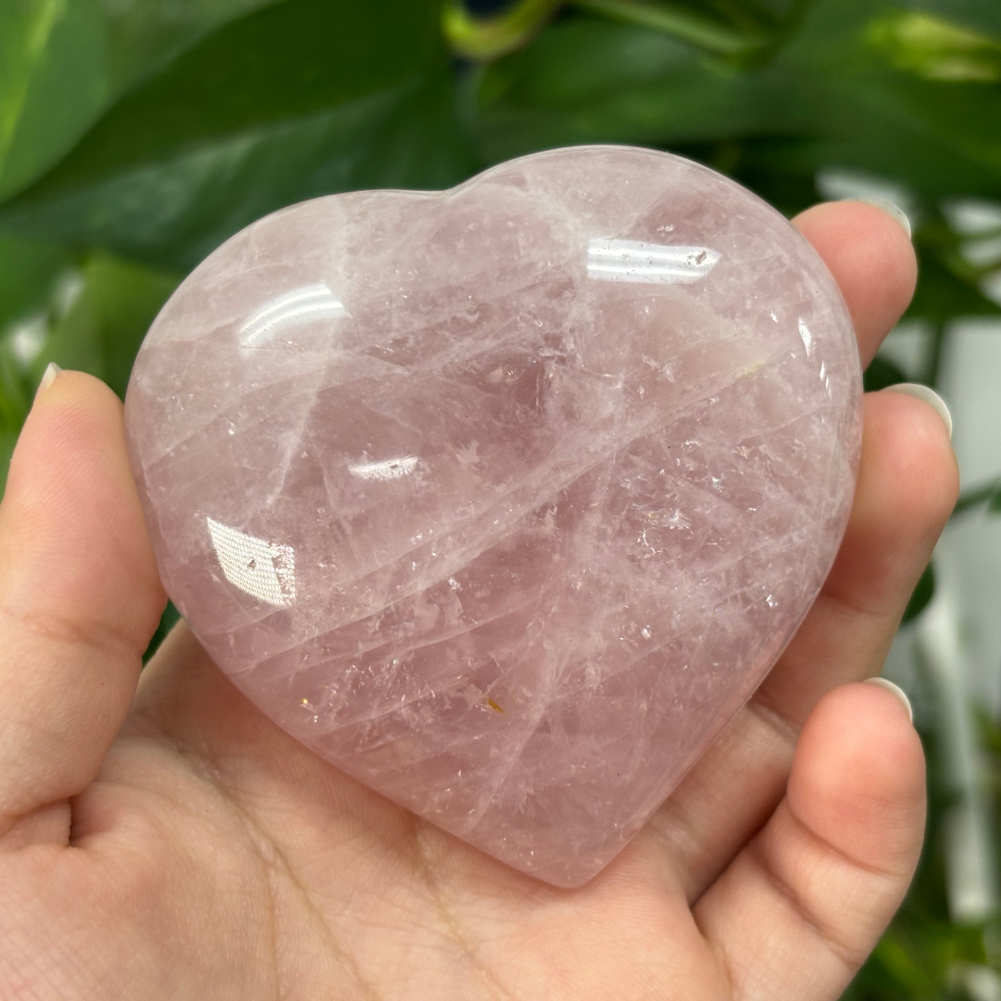 Rose Quartz Heart from Madagascar – Hand-Carved Stone - RSH185