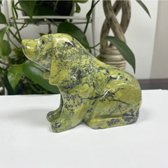 Serpentine Dog Carvings - Gem Avenue