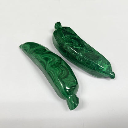 Hand-Carved Malachite Fruit & Vegetable Figurines Natural Green Gemstone Crystal Carvings for Home Decor, Collectors, Gifts & Display