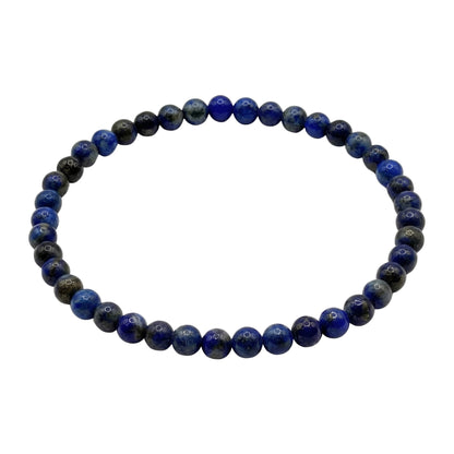 Lapis Lazuli Beaded Bracelet 4mm -Gem Avenue Retail