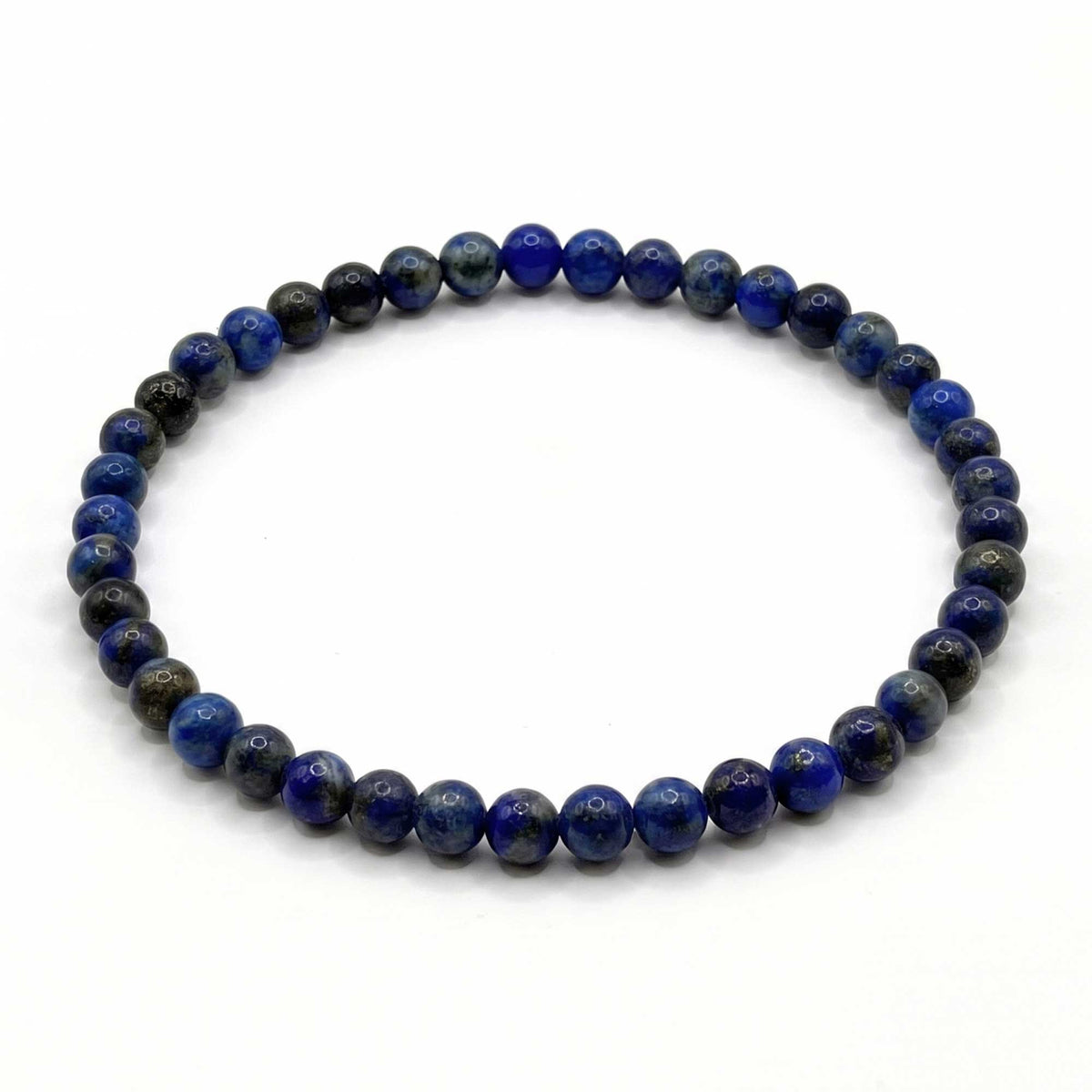 Lapis Lazuli Beaded Bracelet 4mm -Gem Avenue Retail