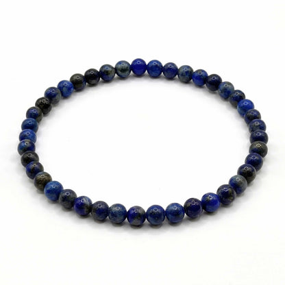 Lapis Lazuli Beaded Bracelet 4mm -Gem Avenue Retail