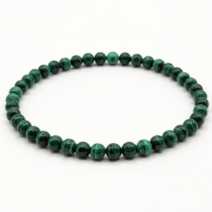 Malachite Beaded Bracelet 4mm - Gem Avenue Retail