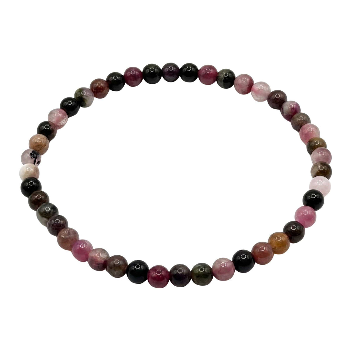 Multicolor Tourmaline Beaded Bracelet 4mm - Gem Gem Avenue Retail