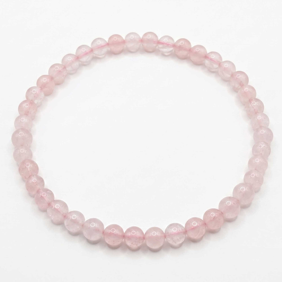 Rose Quartz Beaded Bracelet 4mm - Gem Avenue Retail
