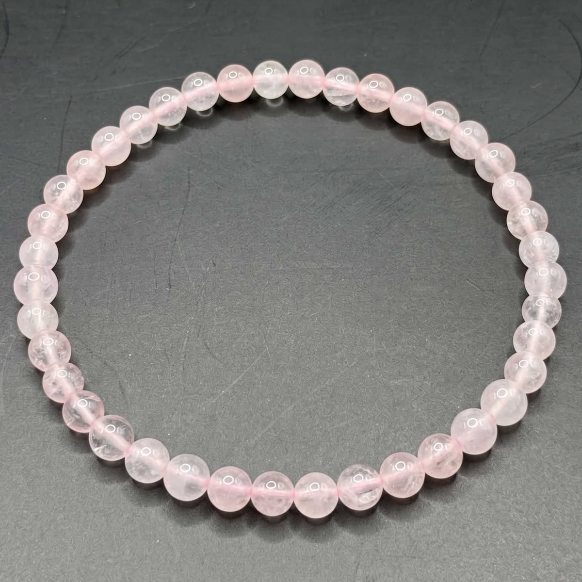 Rose Quartz Beaded Bracelet 4mm - Gem Avenue Retail