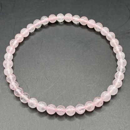 Rose Quartz Beaded Bracelet 4mm - Gem Avenue Retail