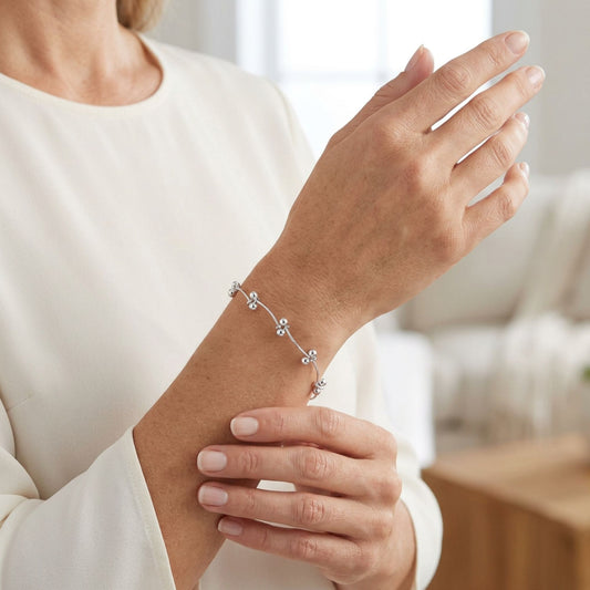 925 Sterling Silver Adjustable Bracelet 7-8.5 Inch Handmade Jewelry Gift for Women & Men