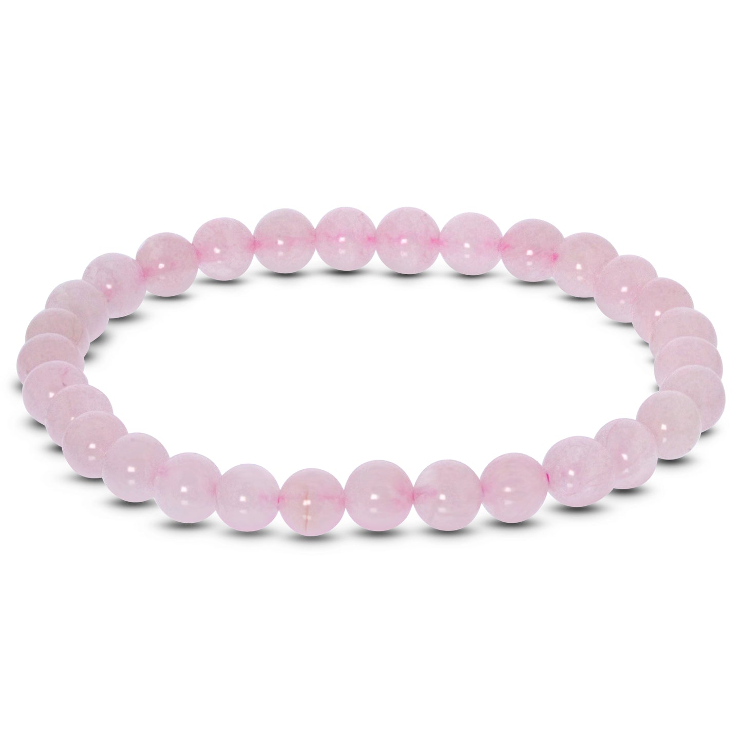 Rose Quartz Gemstone Bead Unisex Stretch Bracelet - Gem Avenue