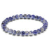 6mm Sodalite Gemstone Round Bead Unisex Stretch Bracelet