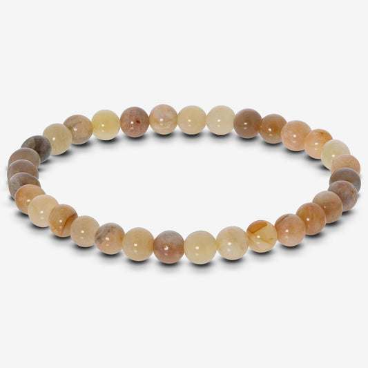 Moonstone Gemstone Bead Unisex Stretch Bracelet - Gem Avenue