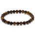 6mm Tigers Eye Gemstone Round Bead Unisex Stretch Bracelet