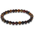 6mm Multi Tigers Eye Gemstone Round Bead Unisex Stretch Bracelet