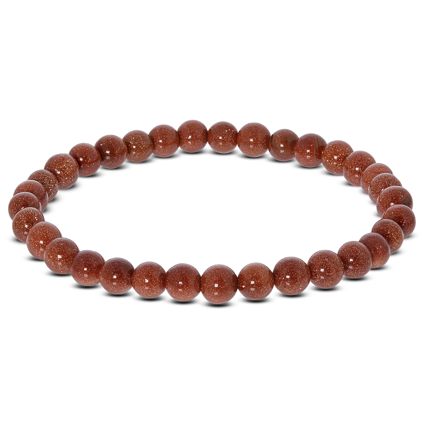 Goldstone Gemstone Bead Unisex Stretch Bracelet - Gem Avenue