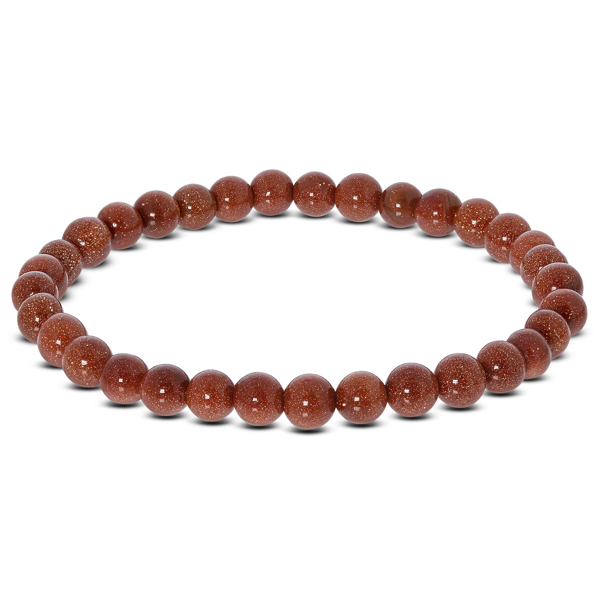 Goldstone Gemstone Bead Unisex Stretch Bracelet - Gem Avenue
