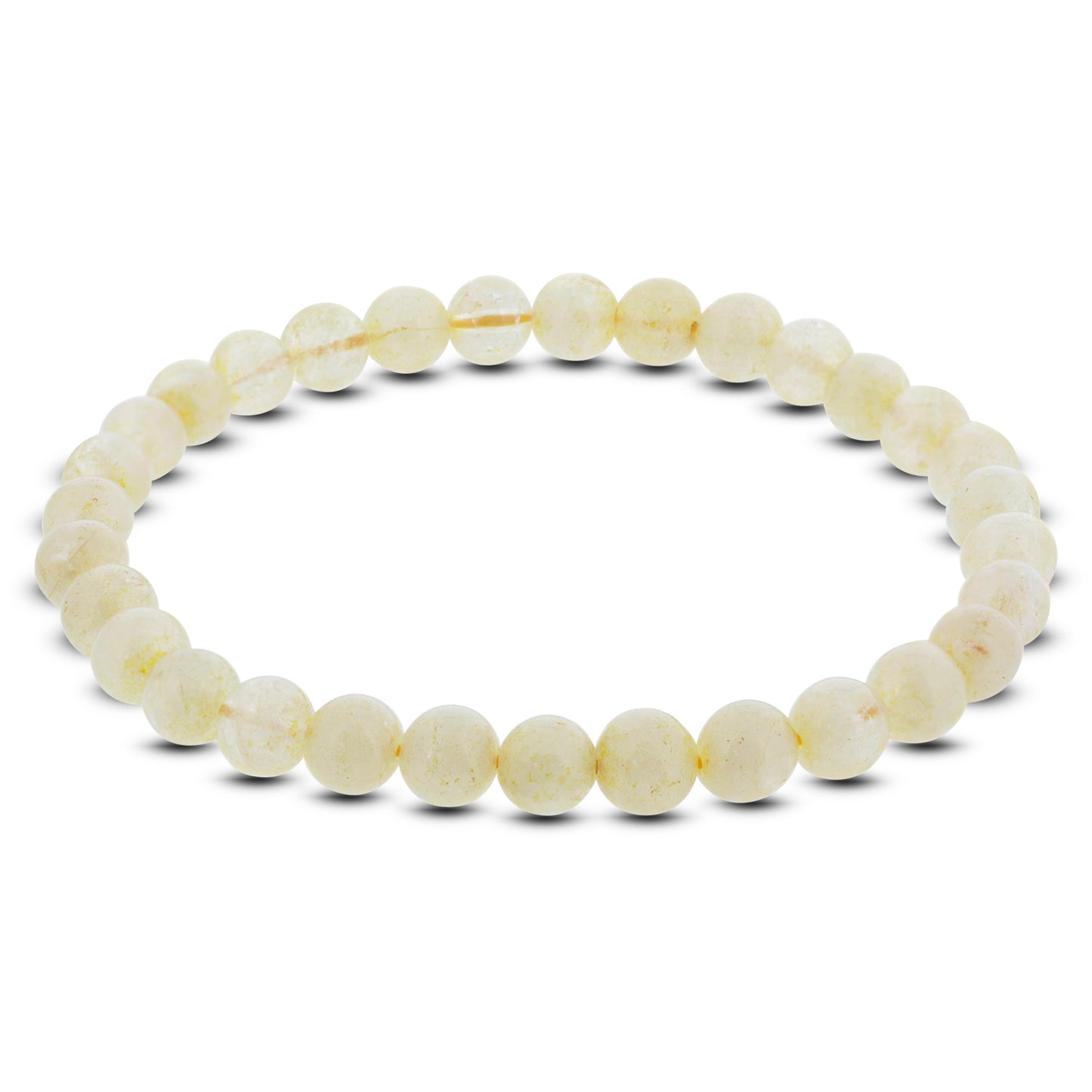 Natural Citrine Gemstone Bead Handmade Stretch Unisex Bracelet - Gem Avenue