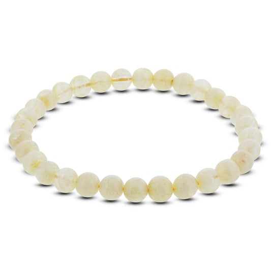 Natural Citrine Gemstone Bead Handmade Stretch Unisex Bracelet - Gem Avenue