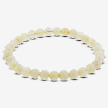 Natural Citrine Gemstone Bead Handmade Stretch Unisex Bracelet - Gem Avenue