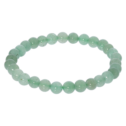 Green Aventurine Gemstone Bead Unisex Stretch Bracelet - Gem Avenue