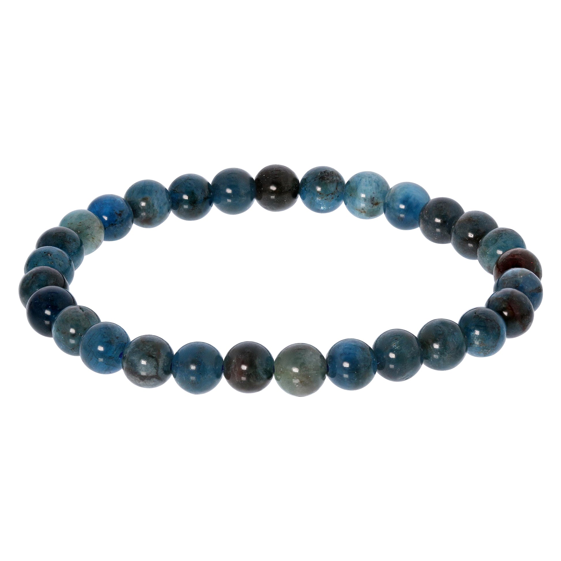 Apatite Gemstone Bead Unisex Stretch Bracelet - Gem Avenue