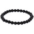 6mm Black Obsidian Gemstone Bead Unisex Stretch Bracelet