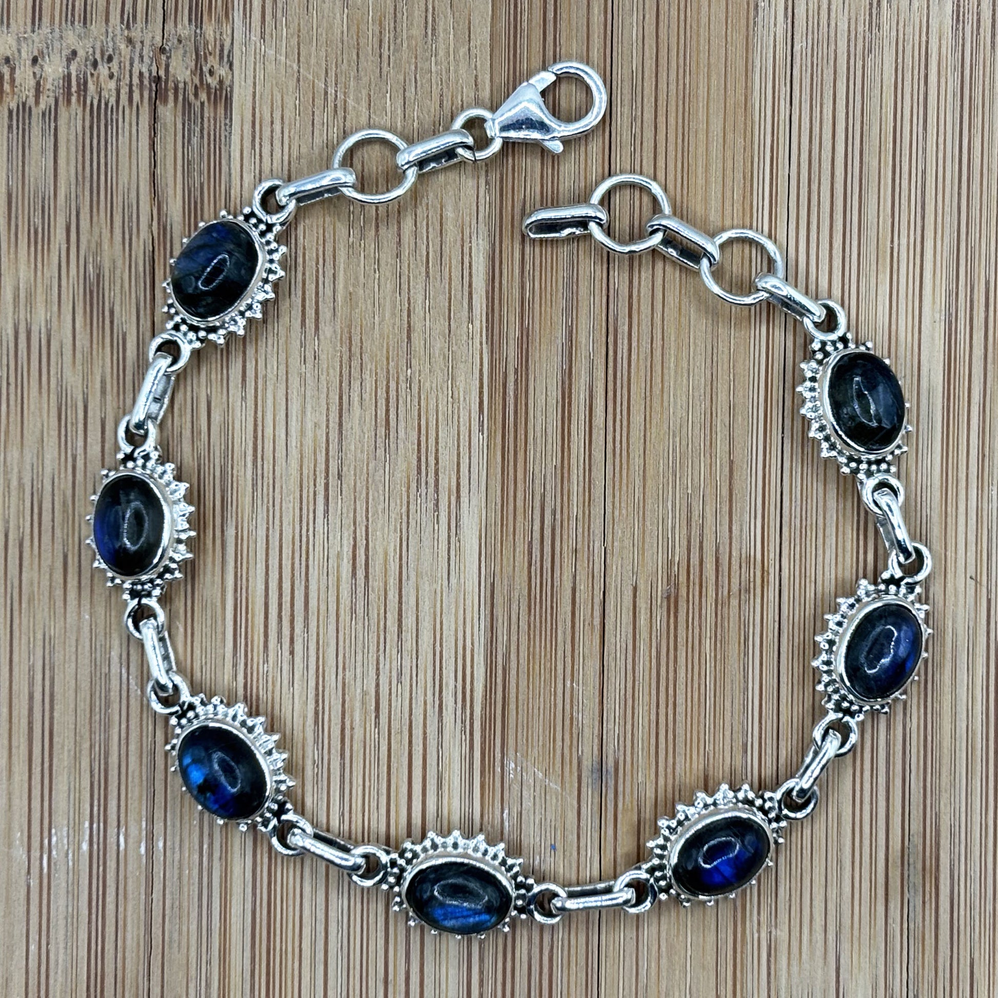 Sterling Silver Labradorite Gemstone Bracelet - Gem Avenue Retail
