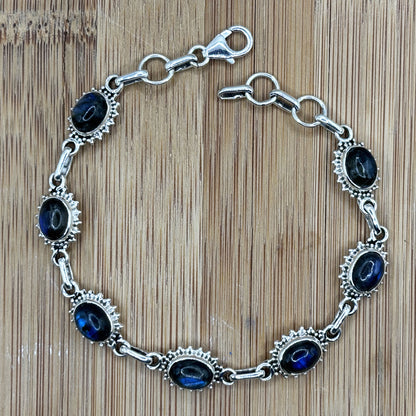 Sterling Silver Labradorite Gemstone Bracelet - Gem Avenue Retail