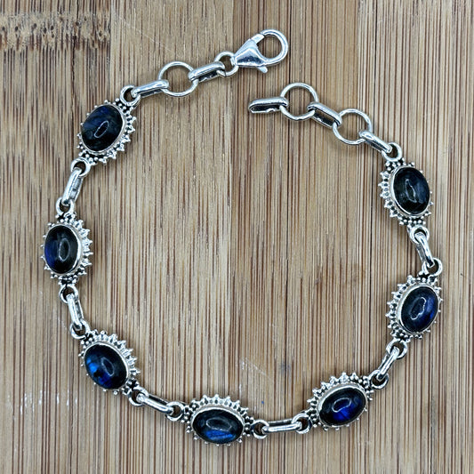 Sterling Silver Labradorite Gemstone Bracelet - Gem Avenue Retail