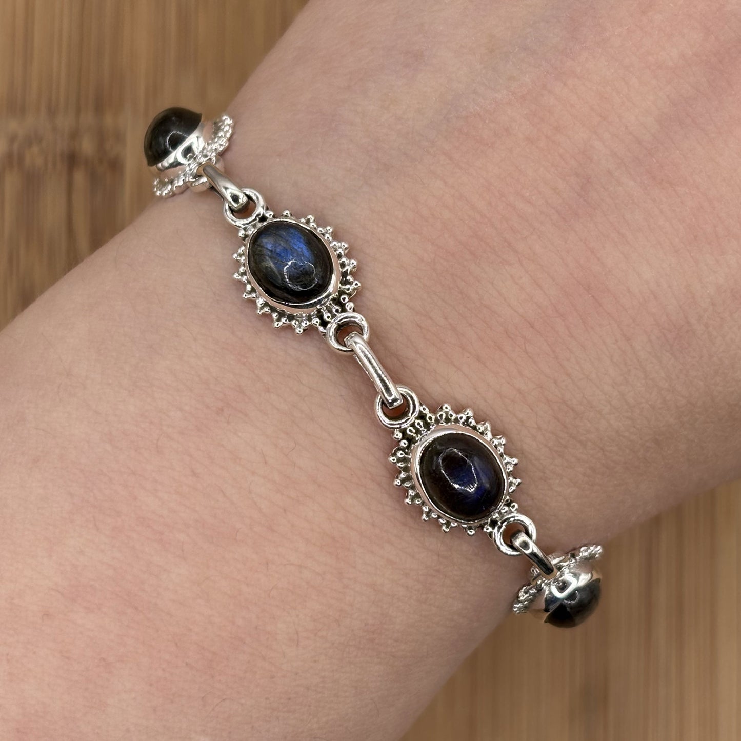 Sterling Silver Labradorite Gemstone Bracelet - Gem Avenue Retail