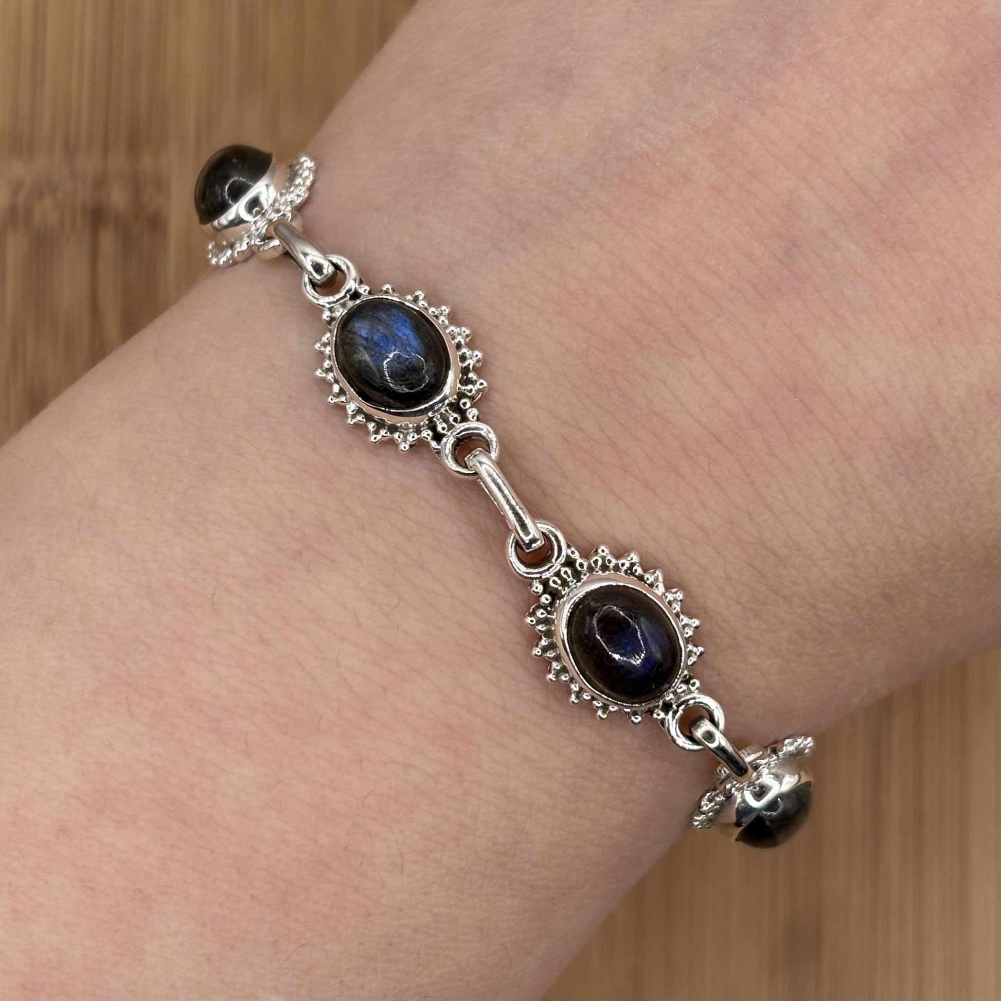 Sterling Silver Labradorite Gemstone Bracelet - Gem Avenue Retail
