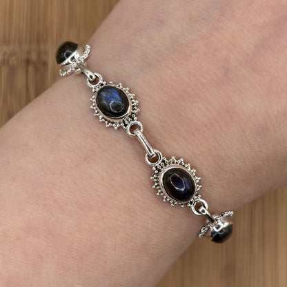 Sterling Silver Labradorite Gemstone Bracelet - Gem Avenue Retail