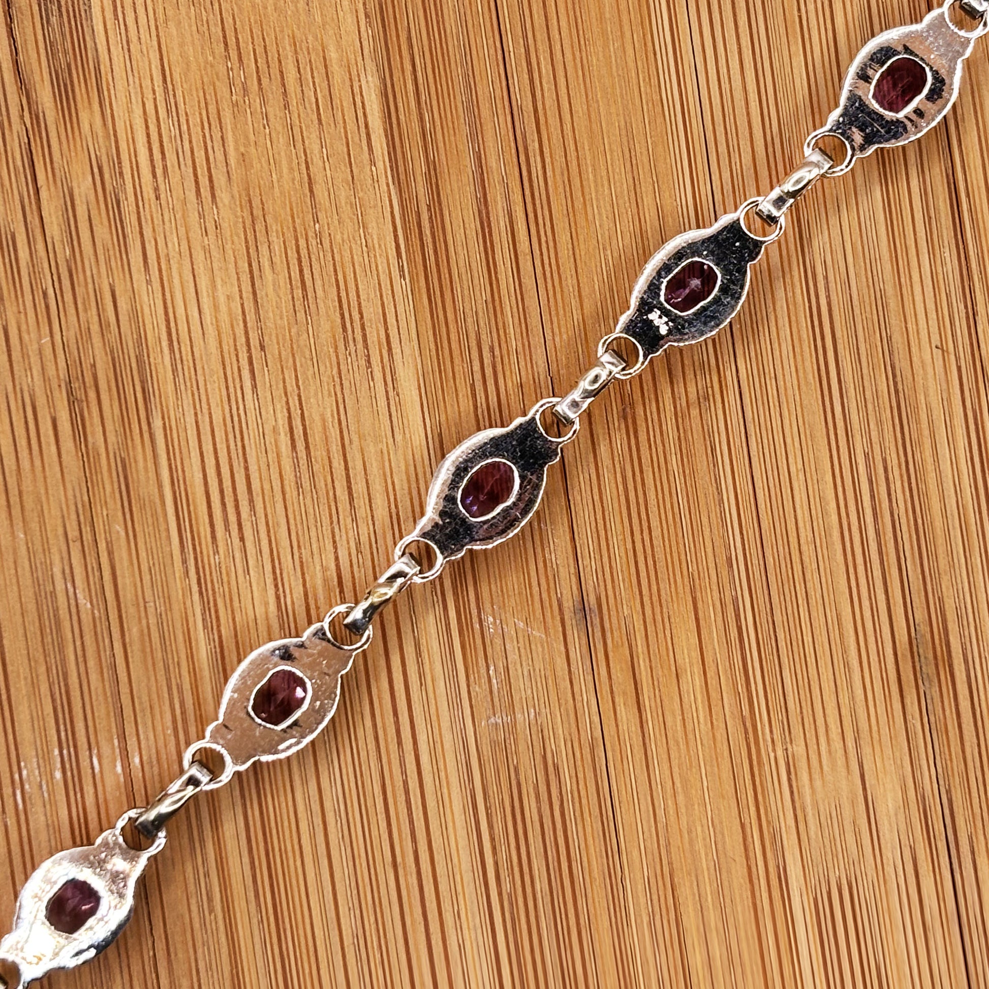 925 Sterling Silver Amethyst Gemstone Bracelet - Gem Avenue Retail