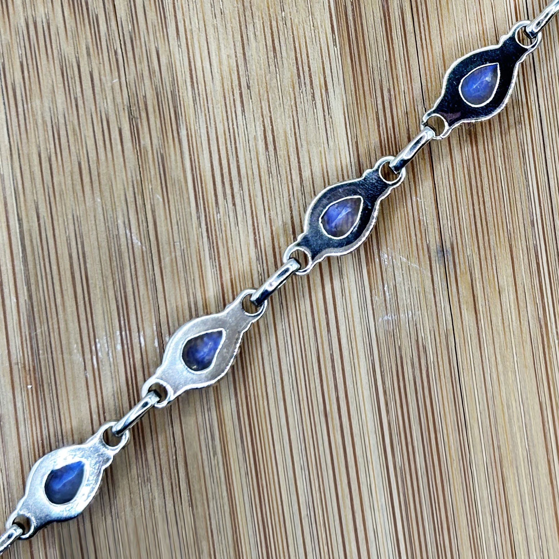 Rainbow Moonstone Sterling Silver Gemstone Bracelet - Gem Avenue Retail