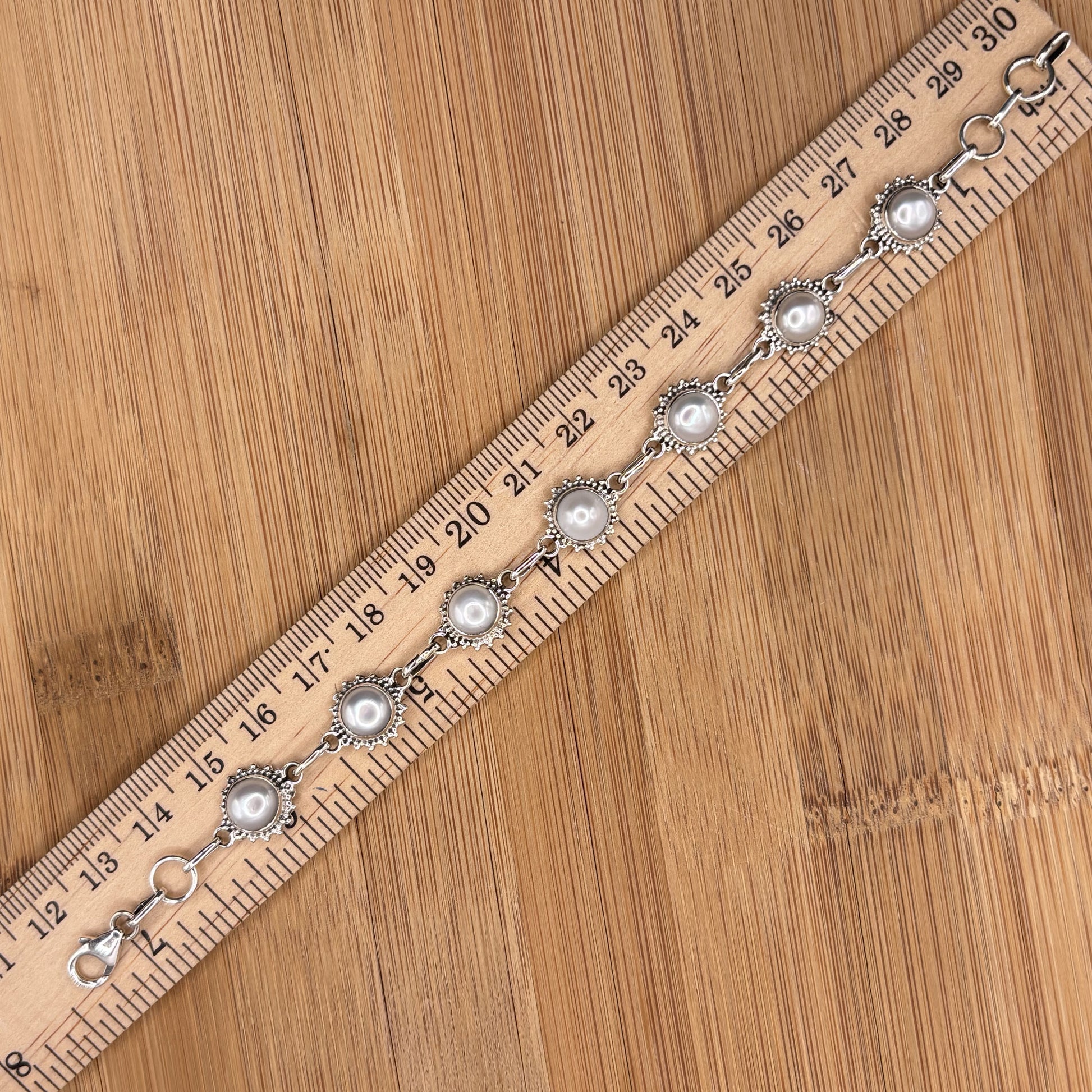 925 Sterling Silver Pearl Bracelet - Gem Avenue Retail 