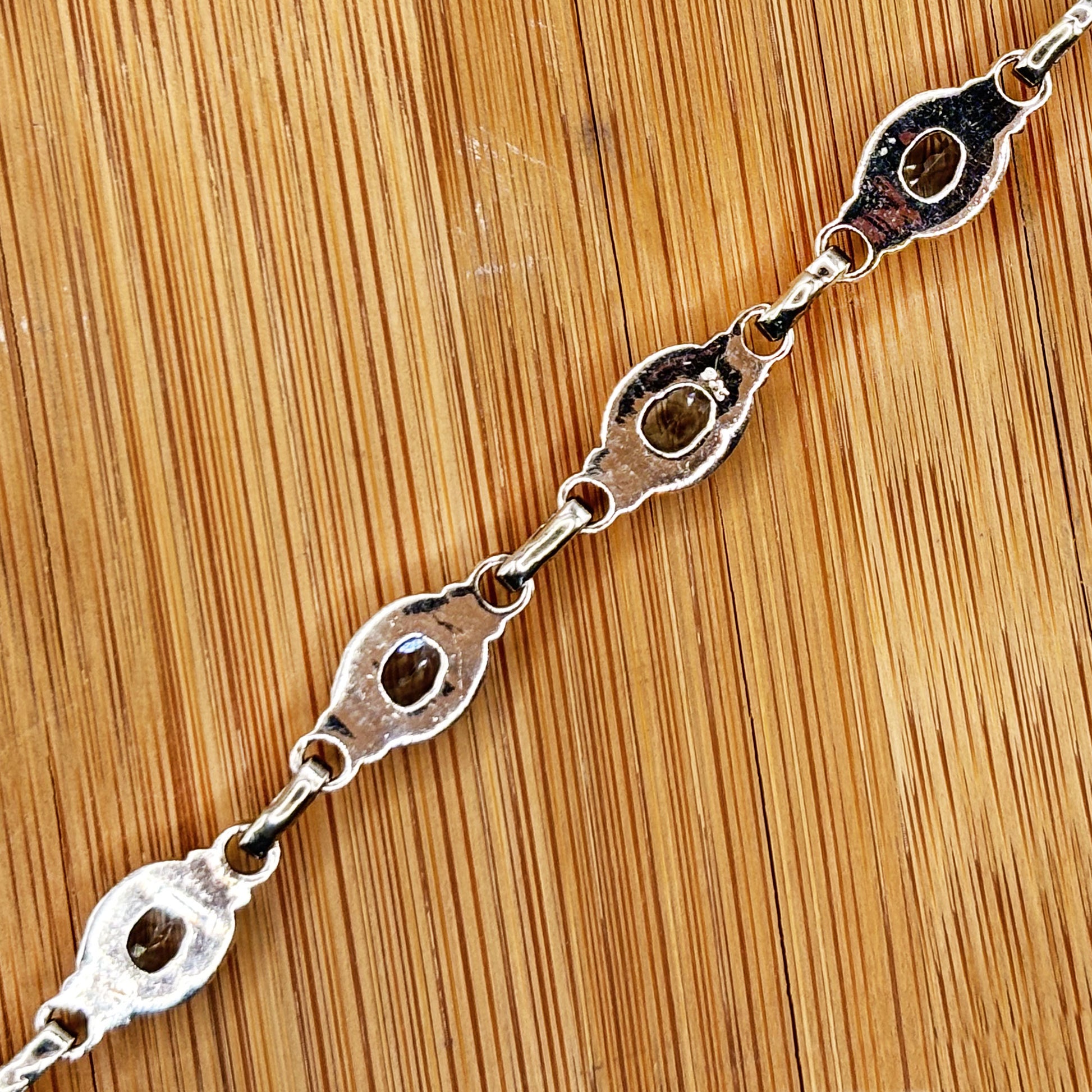 Aquamarine Gemstone Link Bracelet 925 Sterling Silver - Gem Avenue Retail