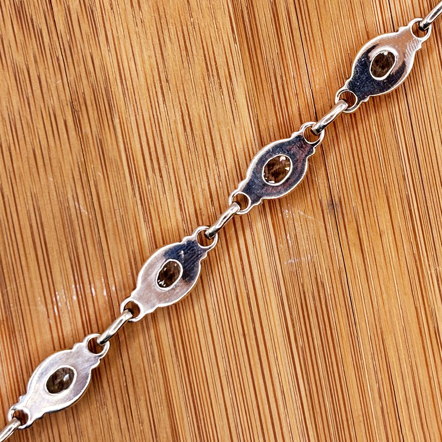 Aquamarine Gemstone Link Bracelet 925 Sterling Silver - Gem Avenue Retail