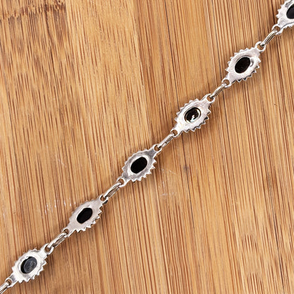 925 Sterling Silver Black Onyx Gemstone Bracelet - Gem Avenue Retail