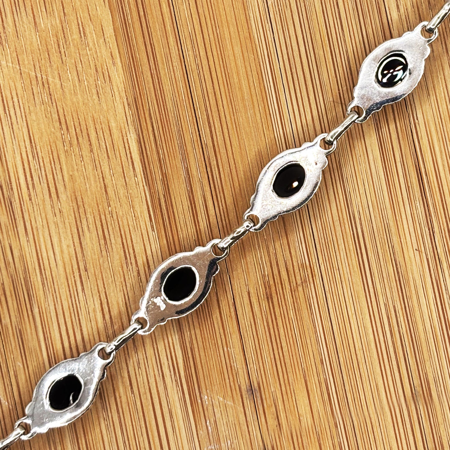 925 Sterling Silver Black Onyx Gemstone Bracelet - Gem Avenue Retail