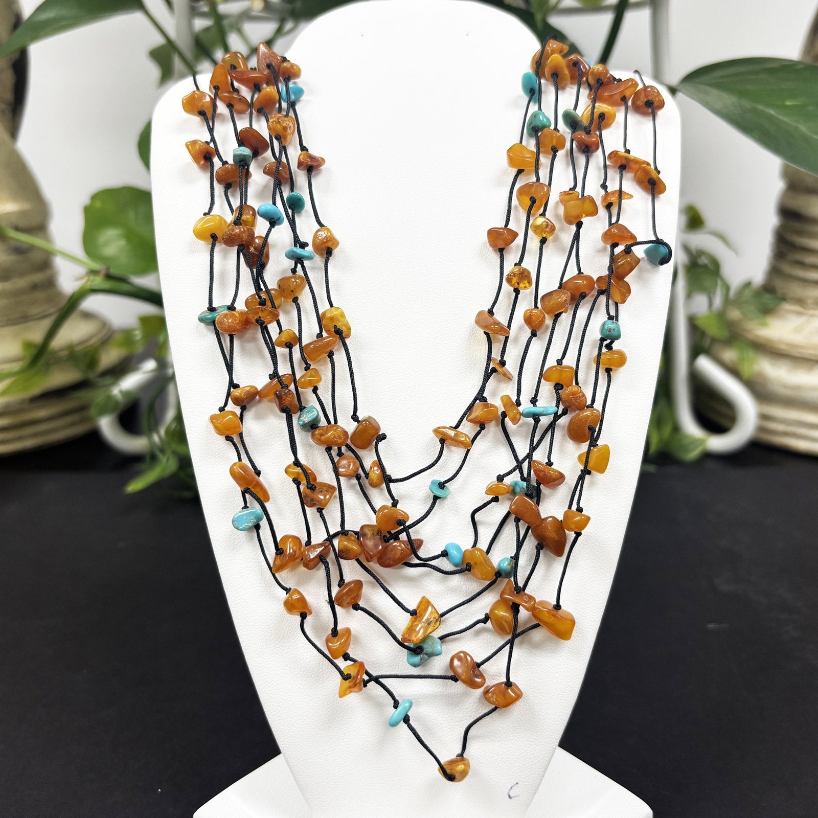Natural Amber Chips Necklace - Gem Avenue
